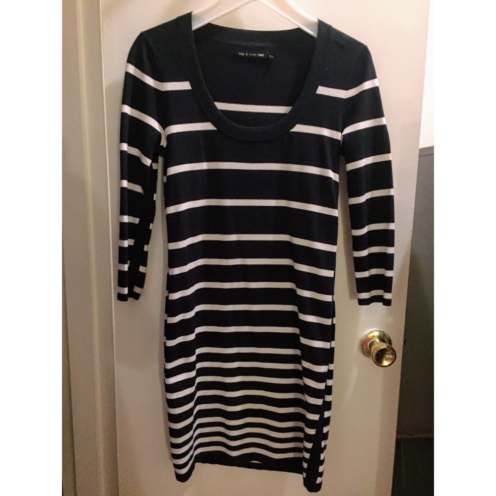 Rag & Bone striped knit bodycon dress
